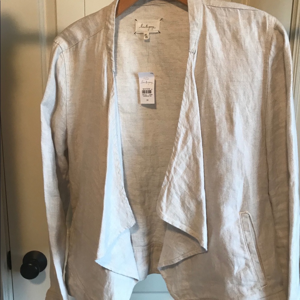 NWT Lou & Grey 100% linen flowy jacket